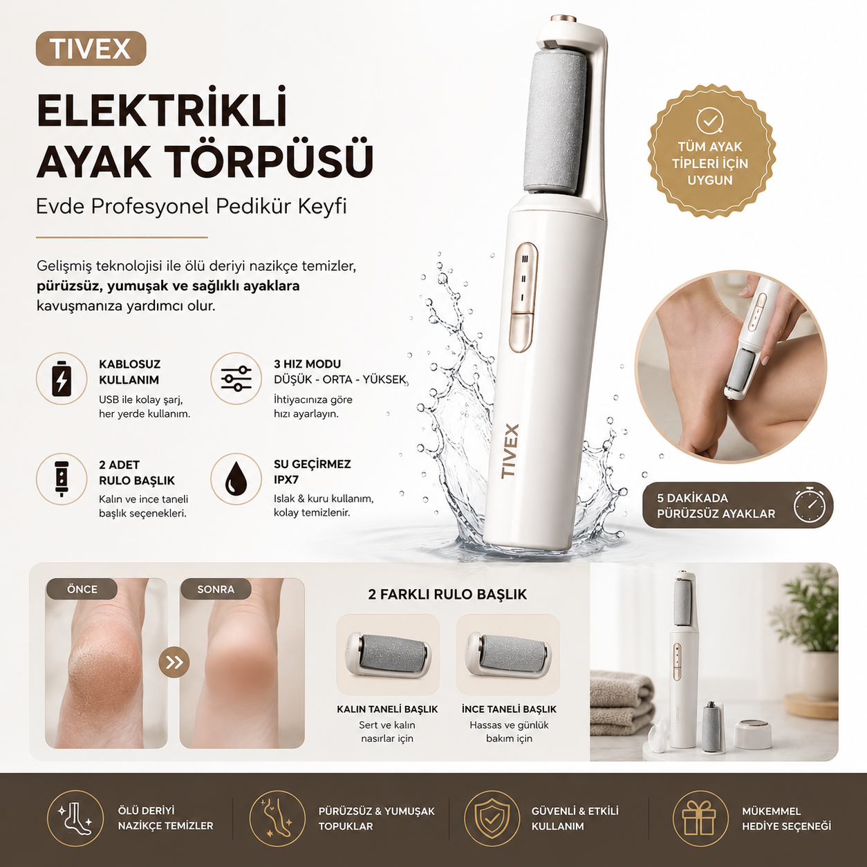 Tivex™ Ayak bakım cihazı